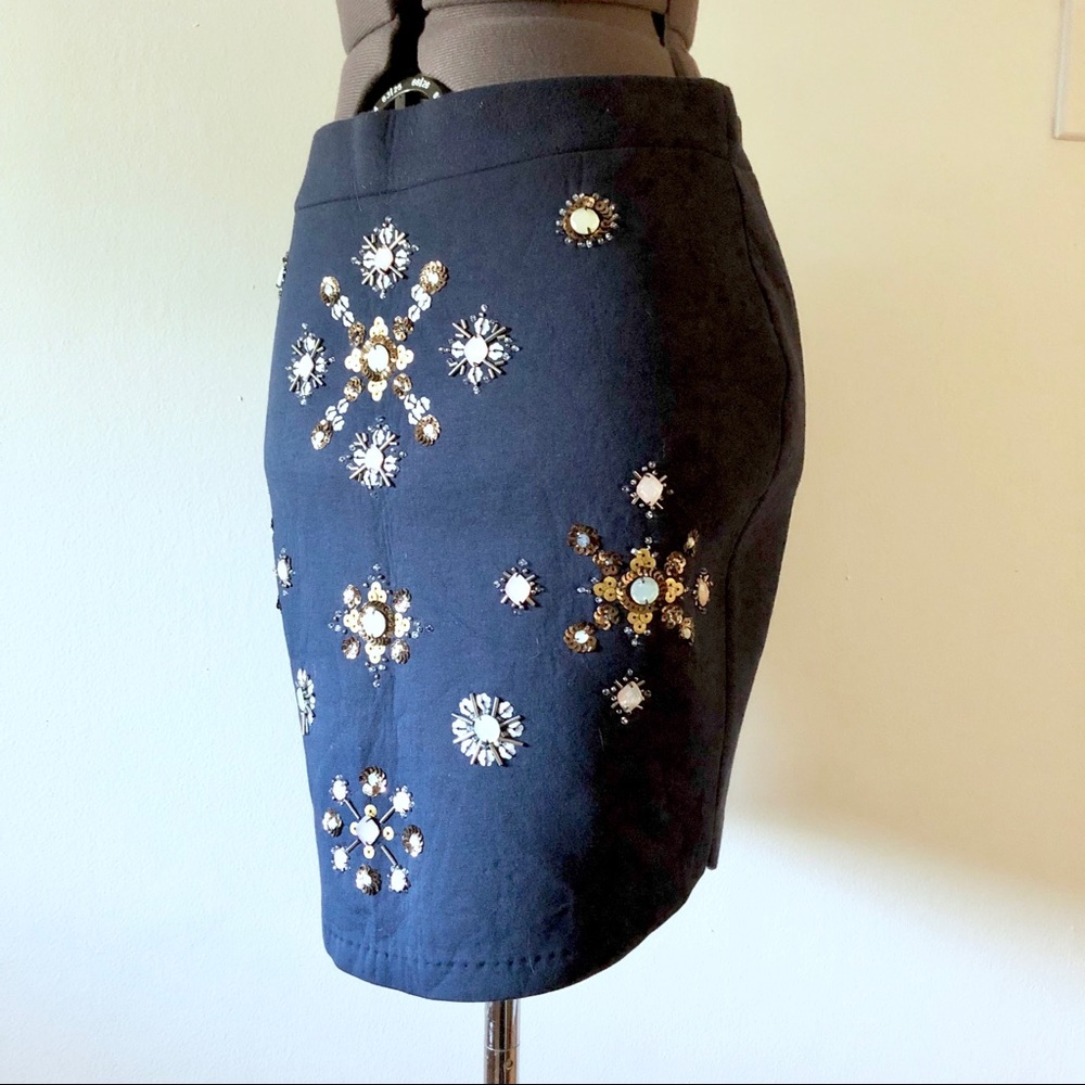 Embellished Mini Skirt